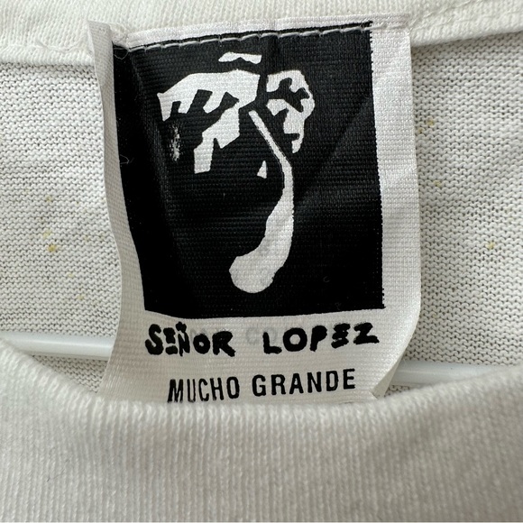 Vintage Señor López Tee Einstein Short Sleeve Single Stitch White Deadstock NWOT - Picture 4 of 13